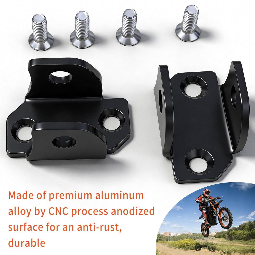 DZQPPC foot pegs bracket with anodized surface offers rust resistance and wear protection.