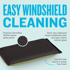 E-Cloth Windshield Haze Eraser damp wipe removes haze without sprays