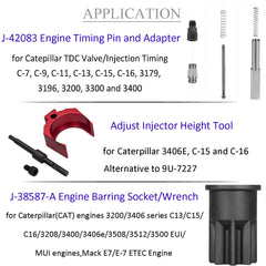 E-cowlboy 9U-7227 injector height tool for precise injector alignment.