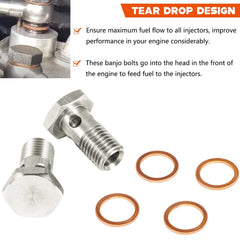 E-cowlboy banjo bolt installation shown for easier upgrade.