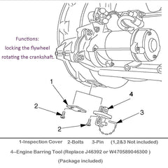 E-cowlboy barring tool with flywheel teeth engagement for service