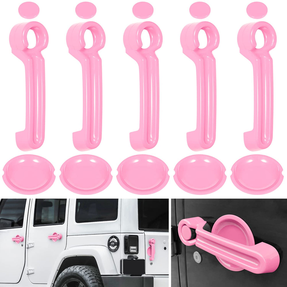 E-cowlboy door handle cover inserts pink protect finishes and add stylish flair