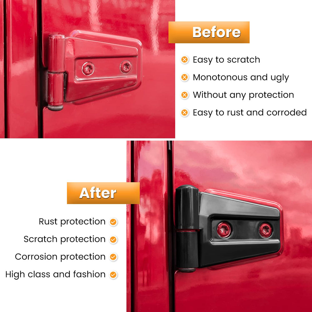 E-cowlboy hinge cover close-up reveals premium ABS texture and UV-treated finish.