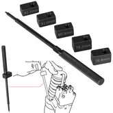 E-cowlboy injector height gauge shows 78.2mm for precise timing checks.