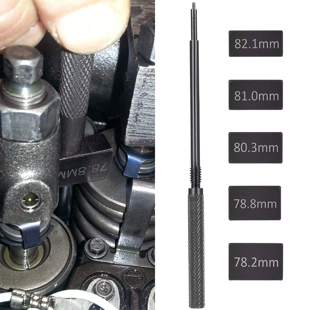 E-cowlboy gauge with 78.8mm block assists accurate injector setup.