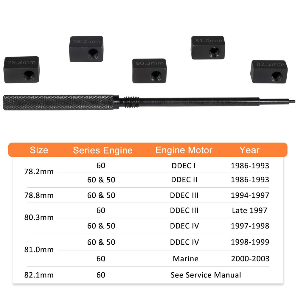 E-cowlboy injector height gauge 80.3mm block enables consistent fuel timing.