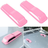 ecowlboy pink engine hood hinge cover set enhances exterior styling and protection.