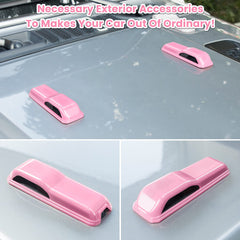 ecowlboy pink hood hinge trim on jeep wrangler for rugged look.