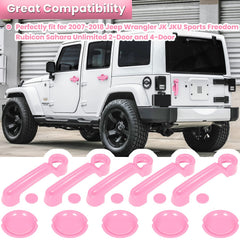 E-cowlboy tailgate handle cover pink enhances grip while guarding against scratches