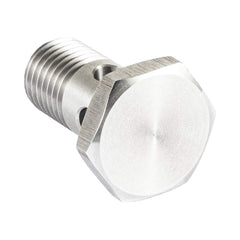 E-cowlboy teardrop banjo bolt design promotes efficient fuel path.