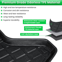 E-cowlboy trunk liner anti-slip backing keeps mats in place.