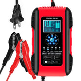 E-FAST battery charger 12V-10A LCD display for quick status checks.