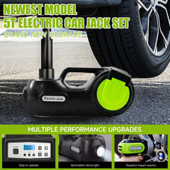 E-HEELP portable impact wrench with interchangeable sleeves for different vehicle sizes.
