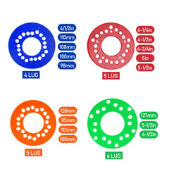 eaacaa 5 lug bolt pattern template for quick bolt circle checks.