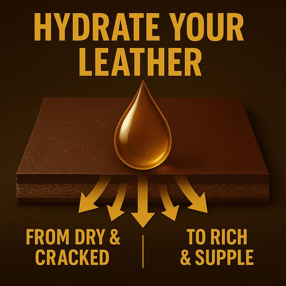 Eagle Leather Oil Conditioner bag and belt cared for to extend life.