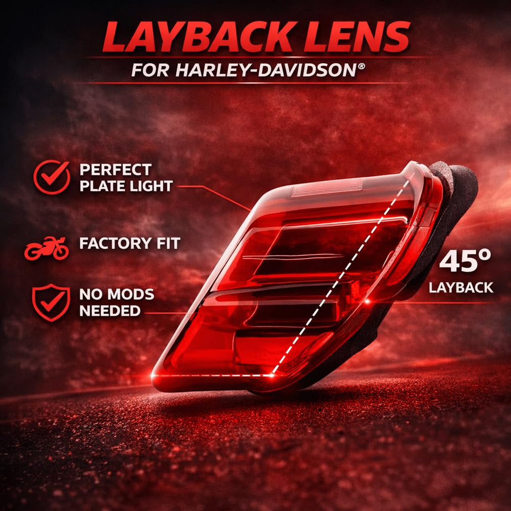 Eagle Lights direct stock replacement fits 2000+ Harley with OEM Squareback.