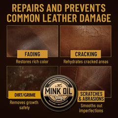 Eagle mink oil paste jar nourishes dry, stiff leather for improved feel