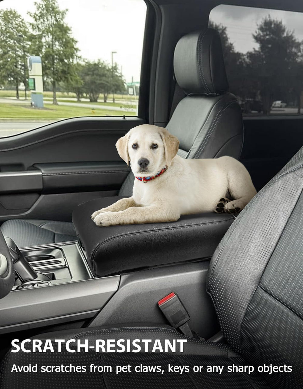 Eaglecover center console cover for F-150 bucket-seat compatibility and secure stay.