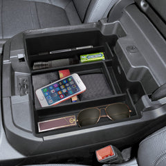 Eamplest bucket-seat compatible tray maximizes interior storage