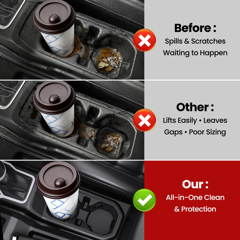 Eamplest deep cup design with anti-slip base prevents spills on rough roads.