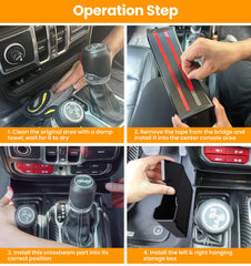 Eamplest included parts for gear shift tray, ready for simple assembly
