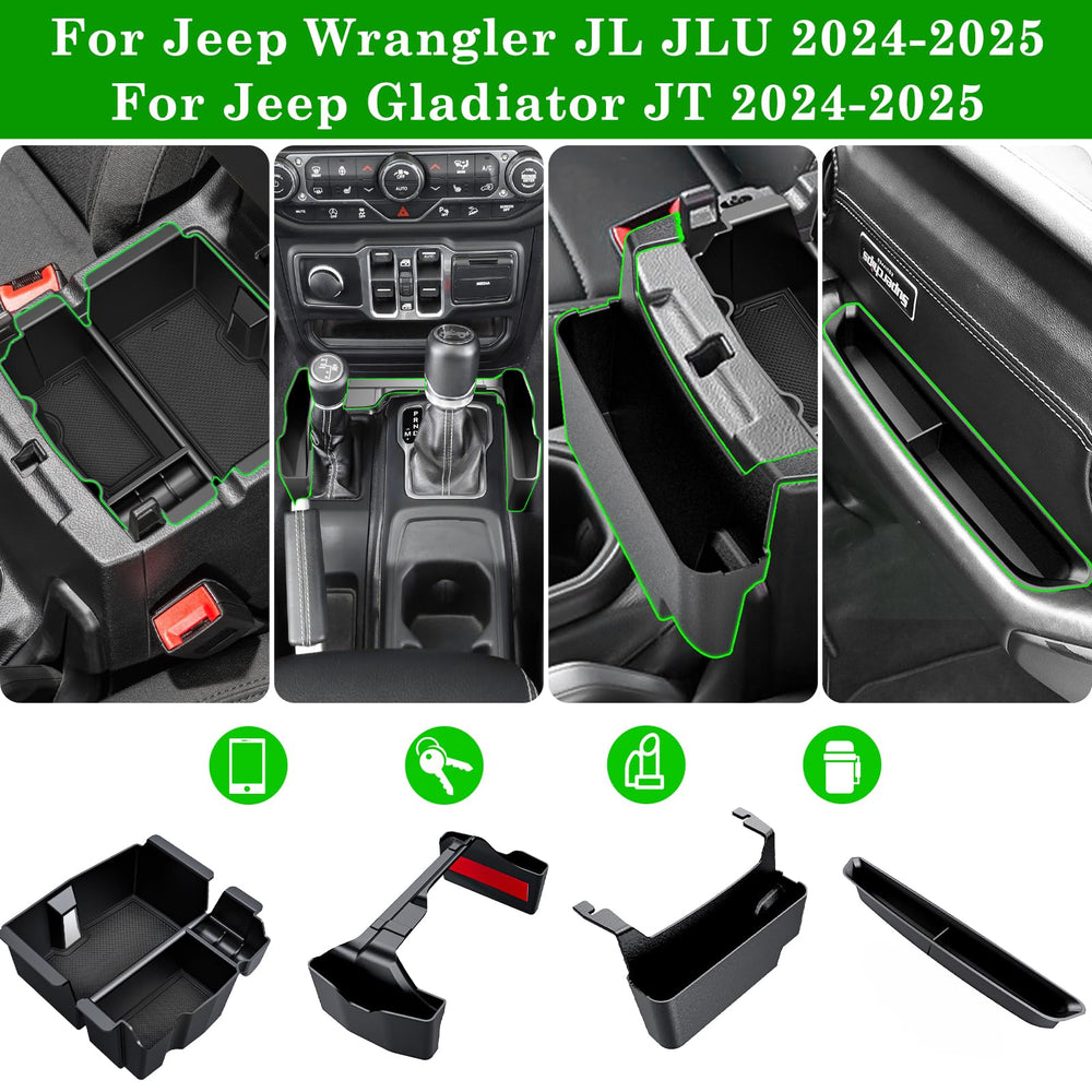 Eamplest hanging storage box for Wrangler center console provides easy access