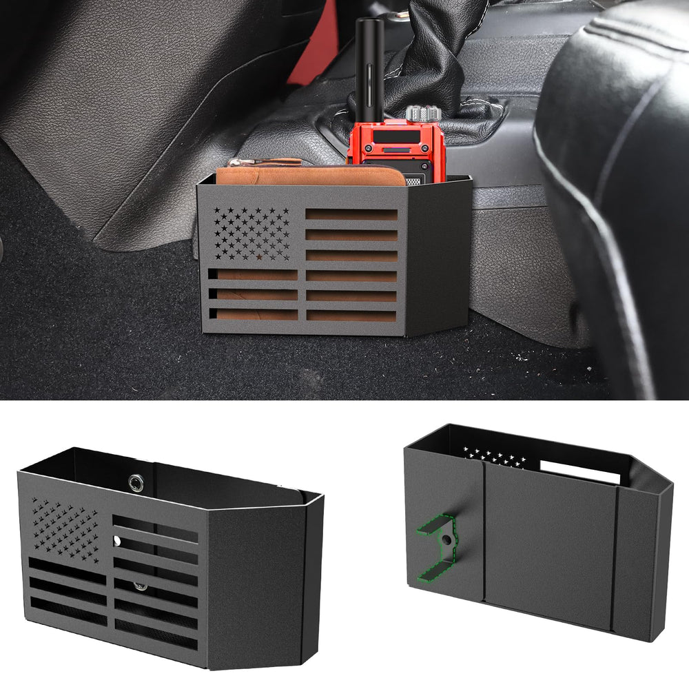 Eamplest gear shift center console organizer installed in Jeep Wrangler JL/JLU for easy access