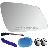 EAP passenger-side mirror glass with convex design for BMW improves wide-angle visibility