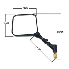 Earlyred dual sport mirror glass closeup showing durable, shatter-resistant surface.