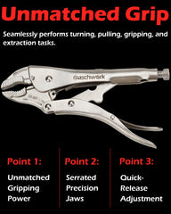 easchwork chrome-plated carbon steel body resists impact and corrosion on tough jobs