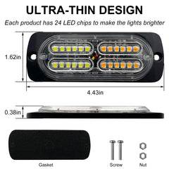 Amber and white color options from the Ease2U E strobe lights for versatile signaling.