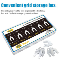 Easily durable storage box with labeled compartments keeps sizes organized during maintenance.