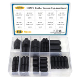 Easily vacuum caps assortment storage case showing organized caps for quick selection.