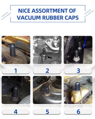 Easily Vacuum Caps Rubber Plug Kit 5/16 inch long caps cover larger tubes and protect edges