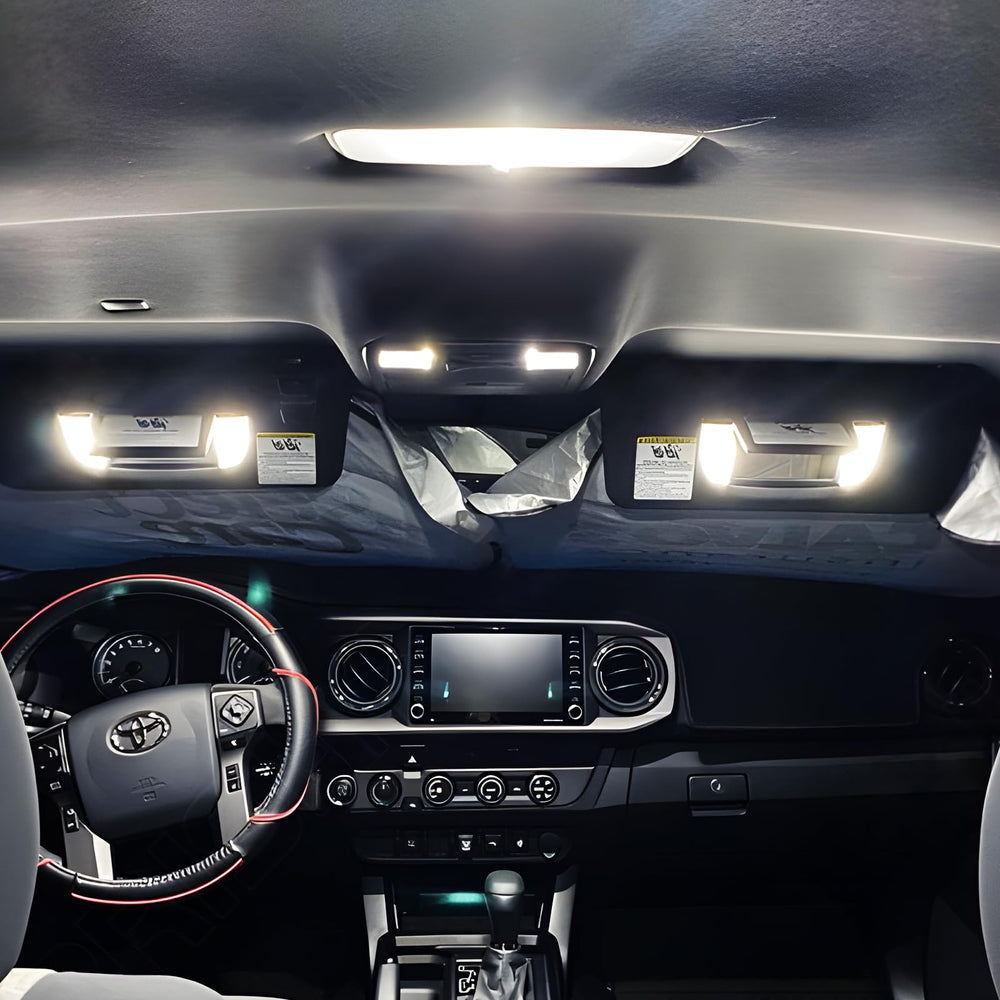 Easy Eagle vanity mirror light for Tacoma aids makeup and inspection at night.