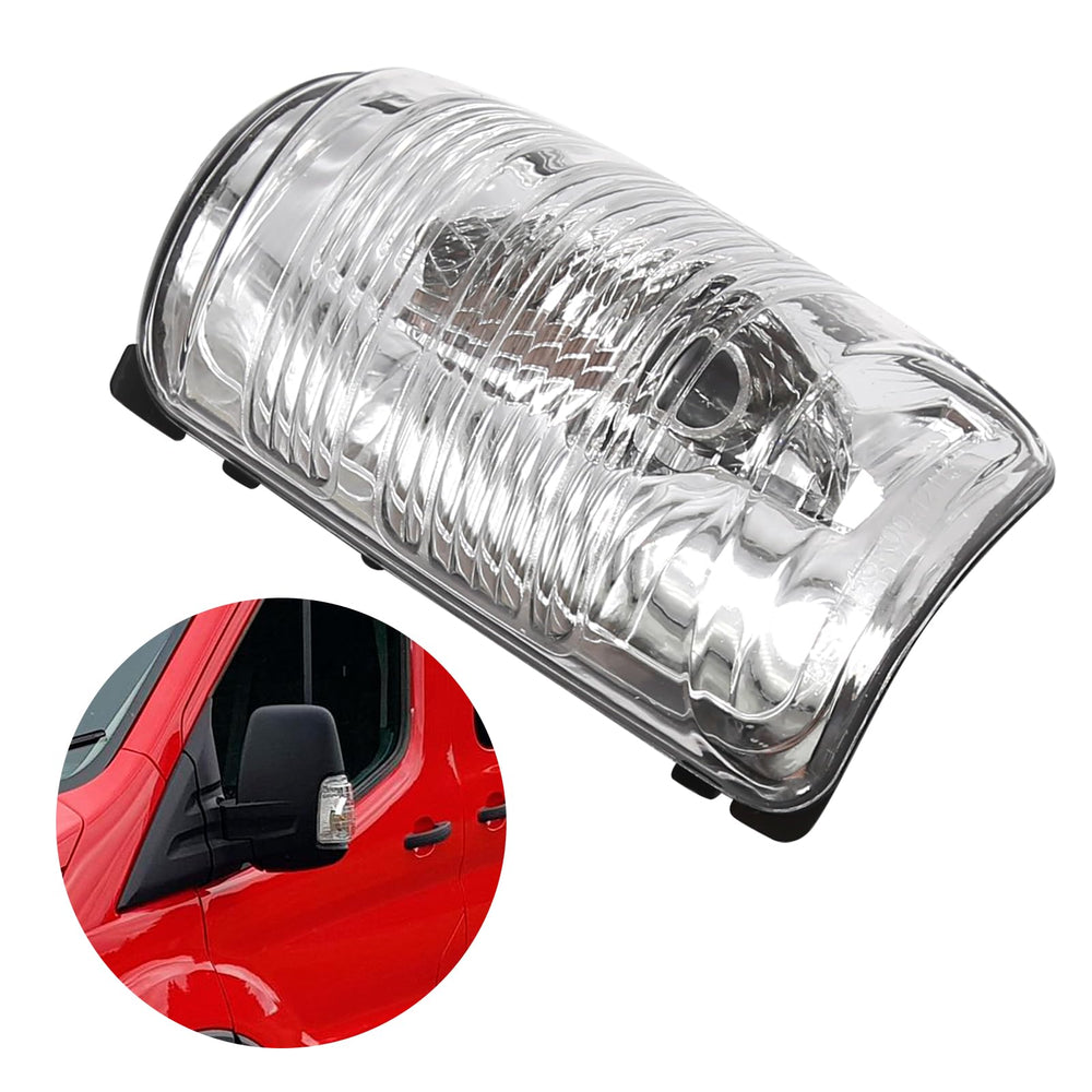 On-road view of EATAKWARD lens cover integrated with Ford Transit