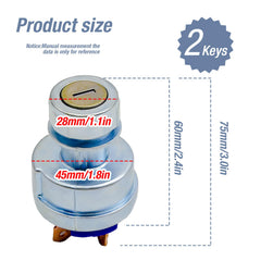 Two keys included with EATAKWARD ignition switch for easy startup