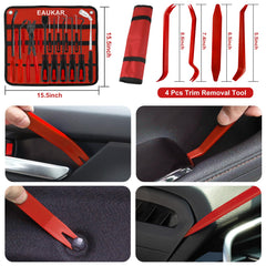Eaukar Red Auto Removal Tools compact kit ready for on-the-go repairs.