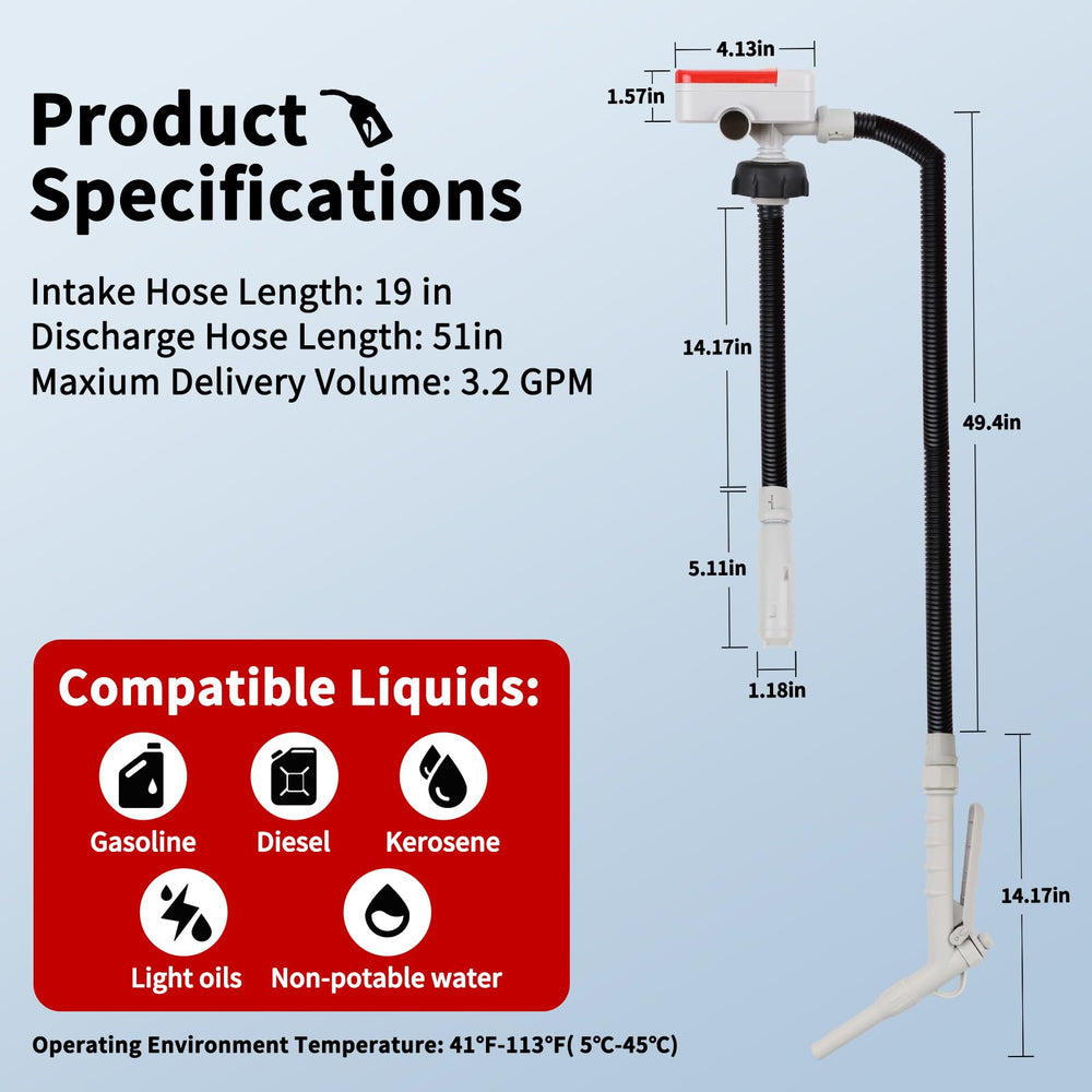 Eazy2hD durable transfer pump design reducing spills during transfers.