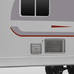 Eazy2hD circular furnace screen shields RV vents from insects.