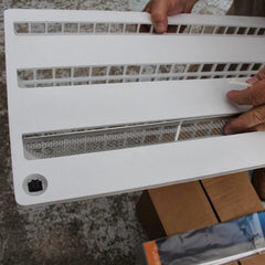 Eazy2hD square furnace vent screen shields ventilation path effectively.