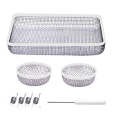 Eazy2hD rectangular water heater screen for RV vent in durable stainless steel mesh.