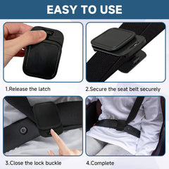 EBQOSK seat belt clip in car interior, keeping belts properly positioned