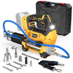 Ecarke cordless grease gun package for maintenance tasks.