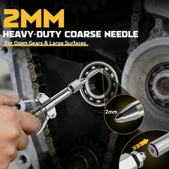 Ecarke fine needle coupler enables precise lubrication on small parts.