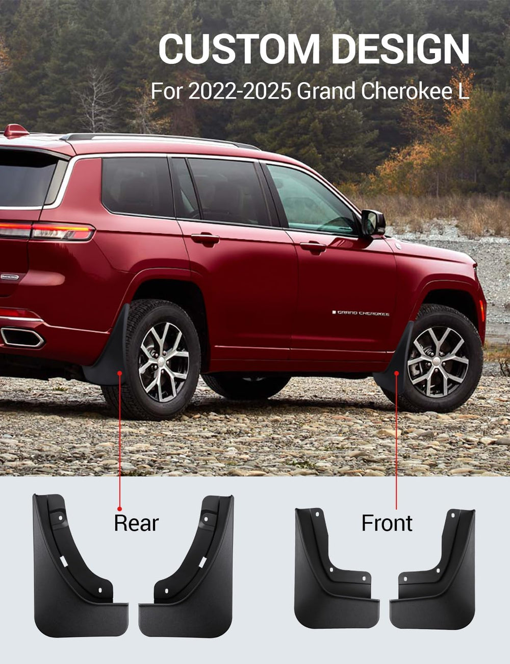 Ecarzo mud flaps for Jeep Grand Cherokee L front right shield spray