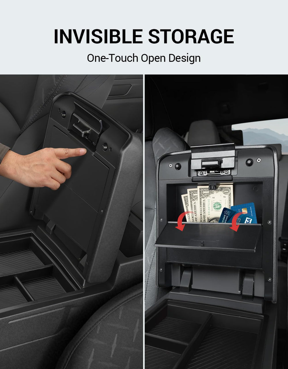 Ecarzo two-layer organization helps separate small items securely.