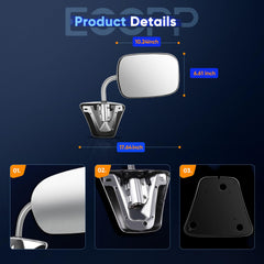 ECCPP C/K series pickup side-mirror mounting in chrome