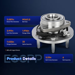 ECCPP 515096 ABS-ready hub detail, compatible with ABS systems for safer stopping.