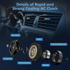 ECCPP A/C clutch pulley 130mm diameter—smooth operation with low noise.